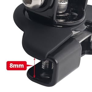 DIBMS Led Hood Mounts, Universal Led Light Bar Mounting Brackets 304 Stainless Steel Hood Clamp Lights Mounts, Black cars accessories car stuff