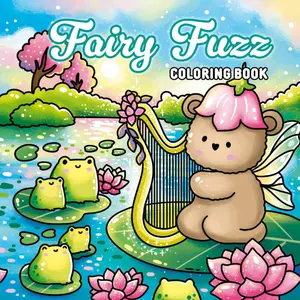Fairy Fuzz: Magical Animal Fairies Coloring Book for All Ages - 42 Hand-Drawn Kawaii Fantasy Illustrations to Spark Creativity & Mindfulness
