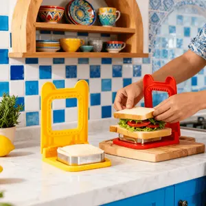 Make fun and crispy sandwiches in minutes! Simply add your fillings, press, and bake. The scald-resistant, easy-grip handles are safe for kids to use. Make perfectly melted sandwiches, cookies, and pocket snacks with ease! Baking Utensils Supplies
