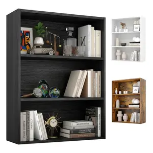 Book Shelf, 3-Tier Bookshelf, Storage Shelves Bookcase, 9.7 x 23.7 x 31.5, for Living Room, Bedroom, Home Office, Plain Four-tier and three-tier bookcases, floor-standing open shelving, suitable for storage in home offices, living rooms and bedrooms summe