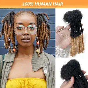 Hot Wholesale Real Human Hair Orange Ginger Dreadlock Extensions - 8 Inch, 10 Strands, Full Head Handmade Permanent Locs, Curly & Twistable, Natural Look for All Hair Types, Hair Styling Extensions |   Natural Hair Look |   Textured Hair Strands