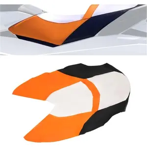Seat Cover Compatible with 2011-2016 Sea-Doo GTS130, Rental, Wake 155/2017 Sea-Doo GTI GTS (Black+White+Orange) Motor Parts Accessories Vehicle