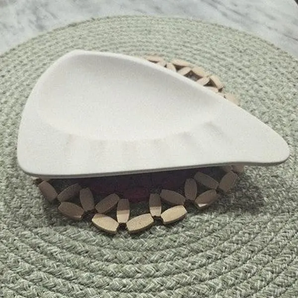 8-in Ceramic Ready-to-Paint Bisque Deco Ashtray - 8 x 6 x 1.3 inches Cone.04 Pottery, Home Supplies Lighter Accessory, Accessories, Room Accessories