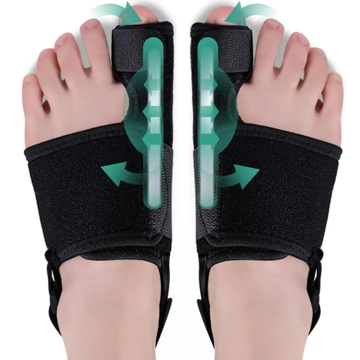 Toe Separator Toe Spacer Bunion Sleeve Adjustable Unisex Toe Divider Soft Gel Foot Care Day Night Wear Flexible Toe Wrap for Women Men Home Use
