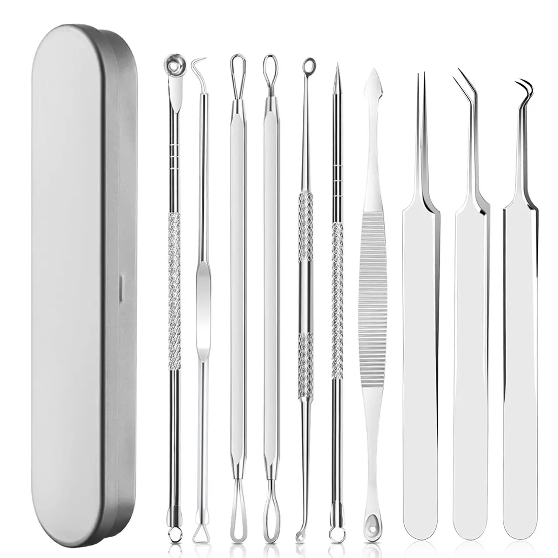 10 Pcs Blackhead Remover Tools, Blackhead Cleansing Tool, Facial Beauty ...