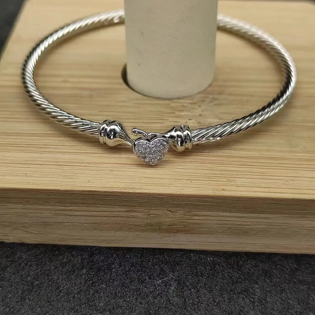 S925 Sterling Silver Heart Charms Bracelet for Women, Dainty 4mm Minimalist Link Chain Jewelry, Exquisite Bracelet, Beautiful Bracelets, Adults