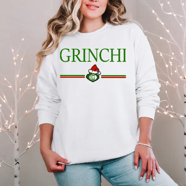 Grinchi Sweatshirt, Funny Christmas Jumper, Holiday Pullover, Comfy Winter Sweater, Festive Crewneck, Warm Xmas Top