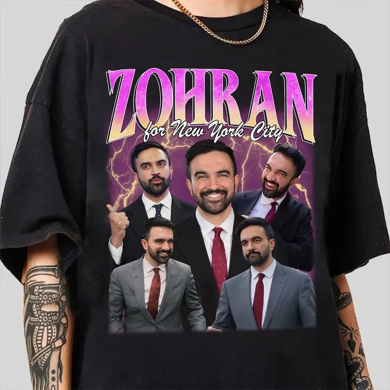[Sale off up to 65%] Zohran Bootleg Tshirt, Mayor Mamdani 2025 Shirt, NYC’s First Muslim Mayor Tee, Progressive Democrats, Zohran for New York City