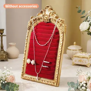 European Style Resin Jewelry Display Stand, Hand-Painted Arch Design, Ideal for Storing and Displaying Jewelry, Multiple Colors Available