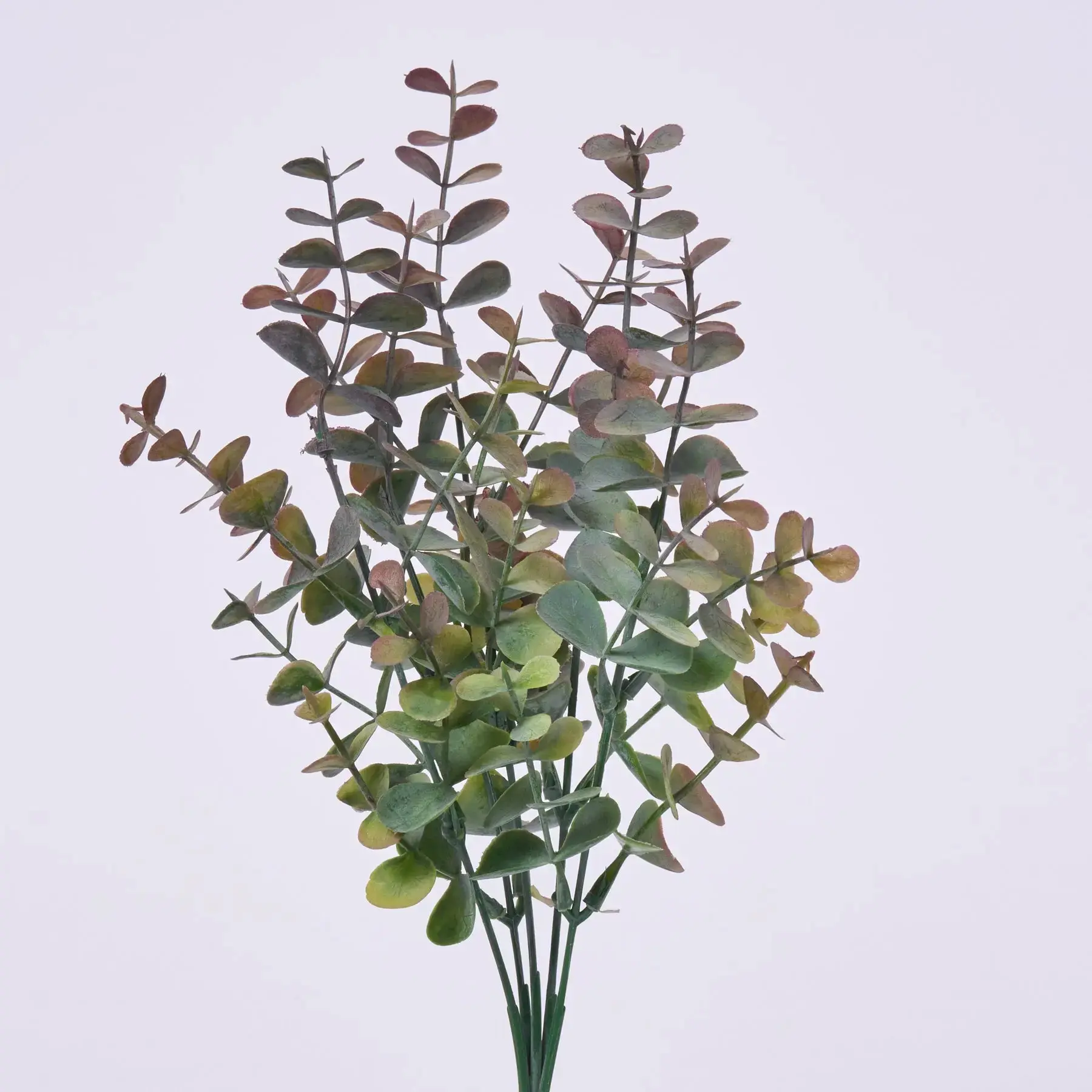 Grey & Green Synthetic Eucalyptus Flower Bouquet - 5 Wired Stems, 13" Faux Floral Artificial Plants for Home Decor Supplies, Eucalyptus Branches Artificial Plants