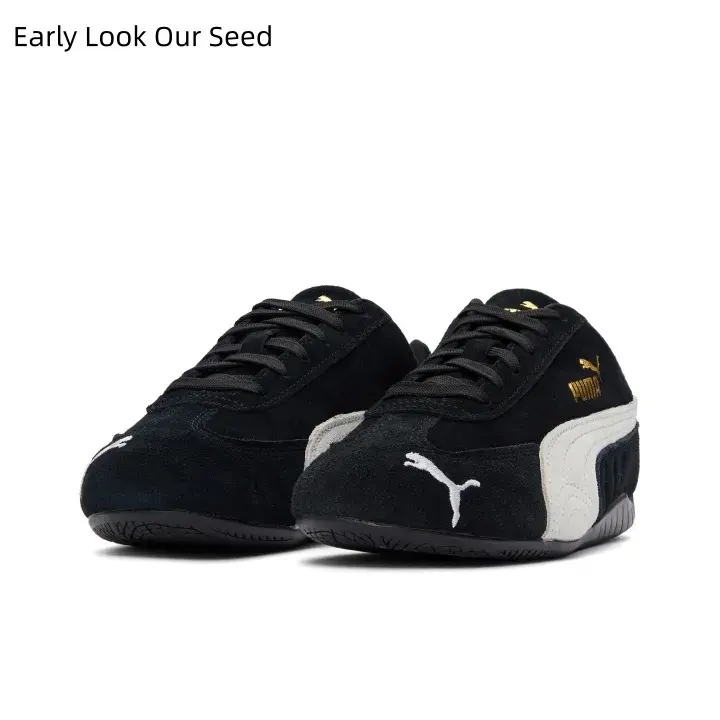 Women's Black Pink Two Tone Suede Low Top Casual Sneakers Retro Flat Racing Style Walking Shoes Lightweight Non Slip Daily Street Lifestyle Footwear