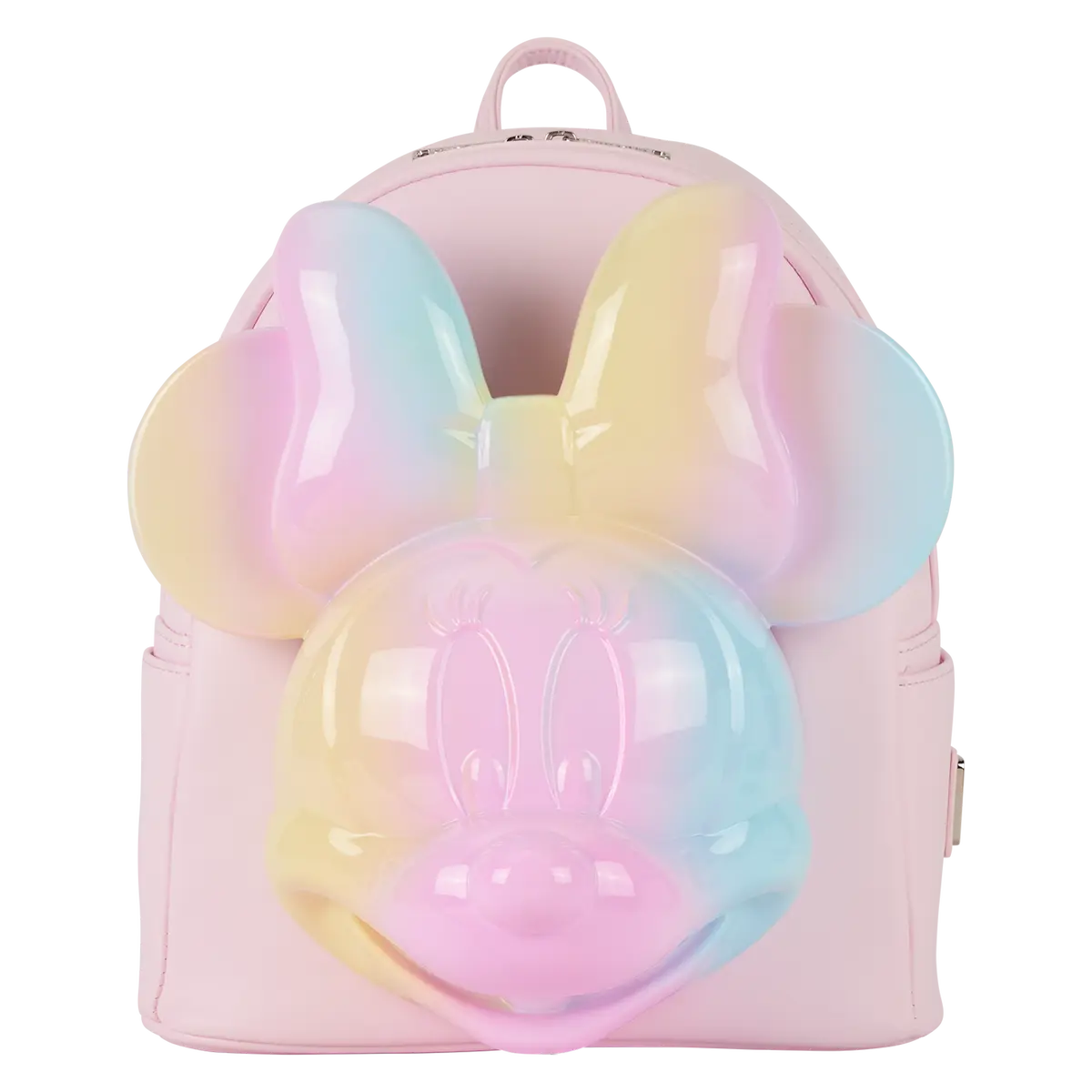 Loungefly Minnie Mouse Pastel Tie-Dye Mini Backpack, Stylish Faux Leather Character Art Daypack with Adjustable Straps, Trendy Backpack, Stylish Casual Daypack, Adjustable Backpack
