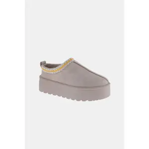 Walking Shoes Weeboo Platform Embroidered Trim Slip-On Boots Footwear Girl