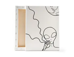 Alien Relaxation Pre-Sketched Canvas
