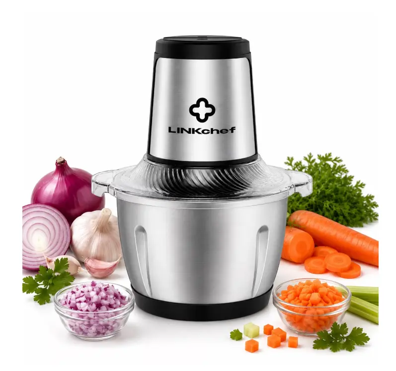 LINKChef 6-Cup Food Processor, Electric Food Chopper & Meat Grinder for Vegetables, Meat & Fruit，Dishwasher Safe