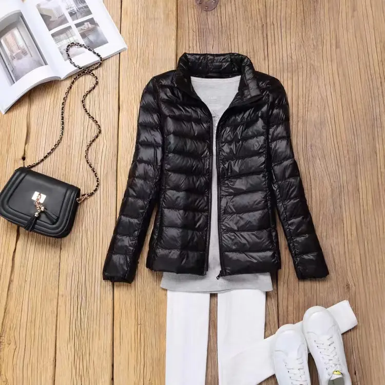 Black female standing collar