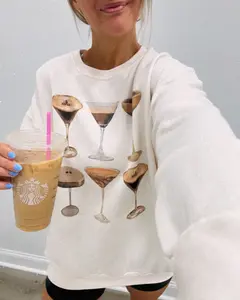 'Espresso Martini' Crewneck Sweatshirt Comfort Cocktail Womenswear