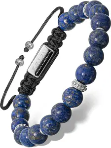 RTZN Men’s Blue Lapis Lazuli Beaded Bracelet - Mykonos