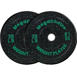 25LB/35LB Pair Bumper Plates - 2-Inch Rubber Weight Plates for Precision Weights Lifting Strength Training, Multiple Options Weights for Barbell, Color-Coded Gym Barbell Weight Set for Home & Commercial Use