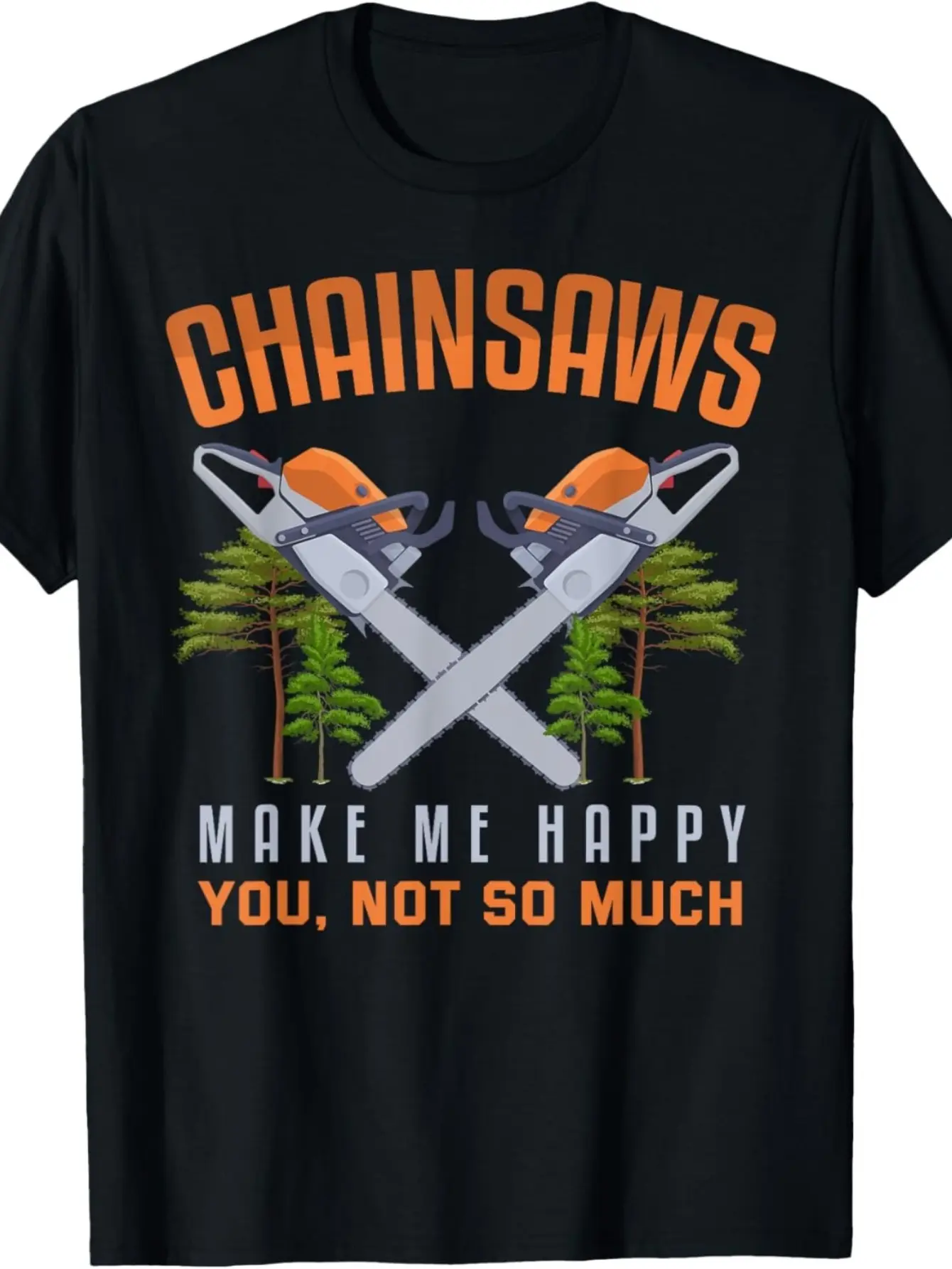 Sarcastic Logger Chainsaw Enthusiast T-Shirt, Casu unisex soft cotton short sleeve t shirt, vintage graphic casual tee for men women teens, perfect birthday holiday gift for camping travel gym daily street casual wear