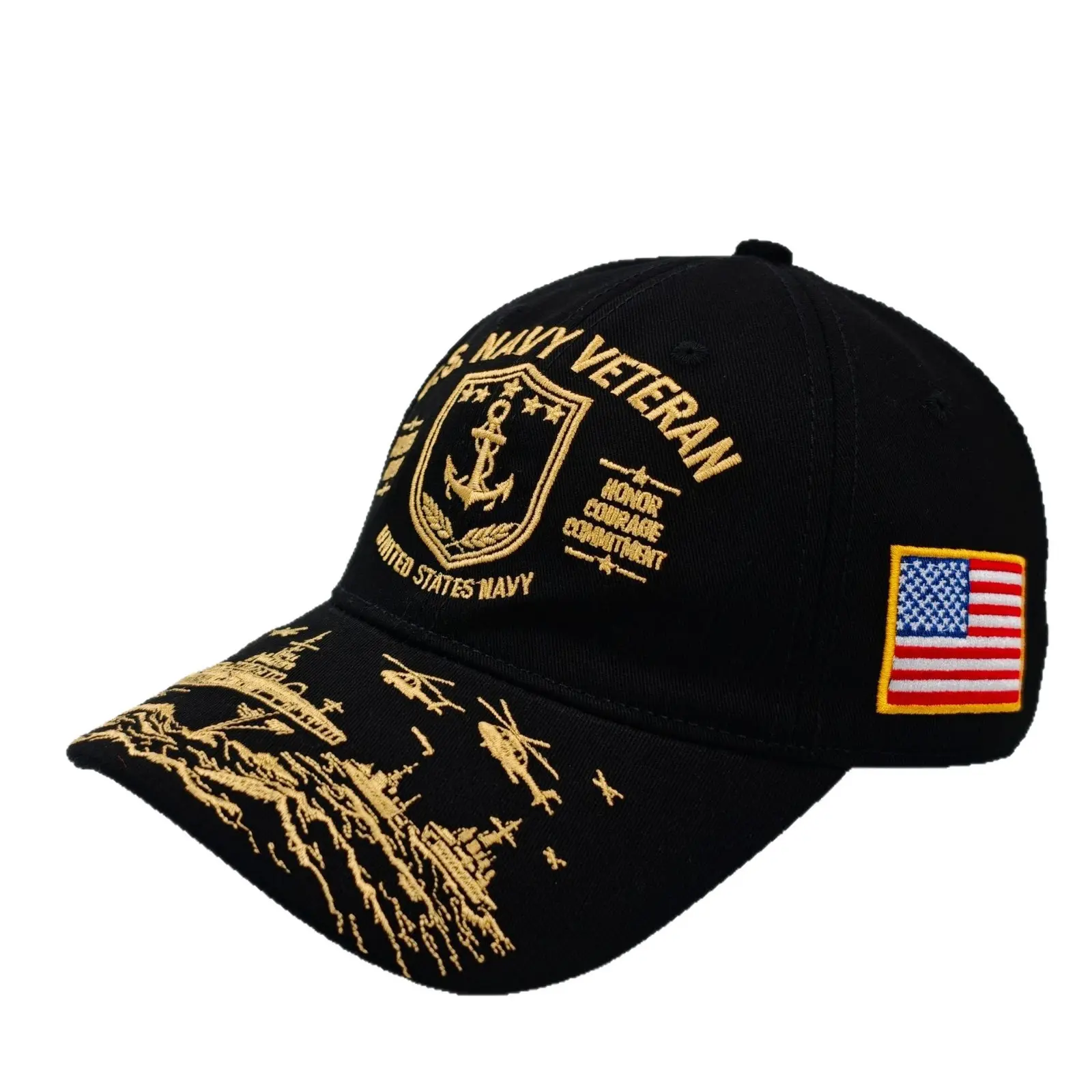 Unisex Navy Baseball Hat - Embroidered Commemorative Cap for Gulf War Navy Veterans, Sports & Outdoor Accessory