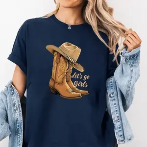 Women's Fitted Vintage Graphic Crew Neck Short-Sleeve Cotton T-Shirt, Casual Summer Top for Daily Wear - KitchenEra