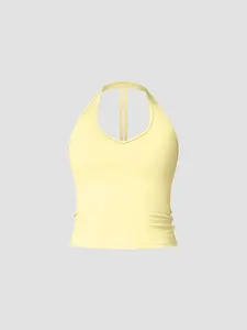 Women's Quick-Dry Halter Top, Outdoor Yoga Casual Sports Shirt, Comfortable and Breathable Activewear for Daily Use, Sleeveless Gym Tops