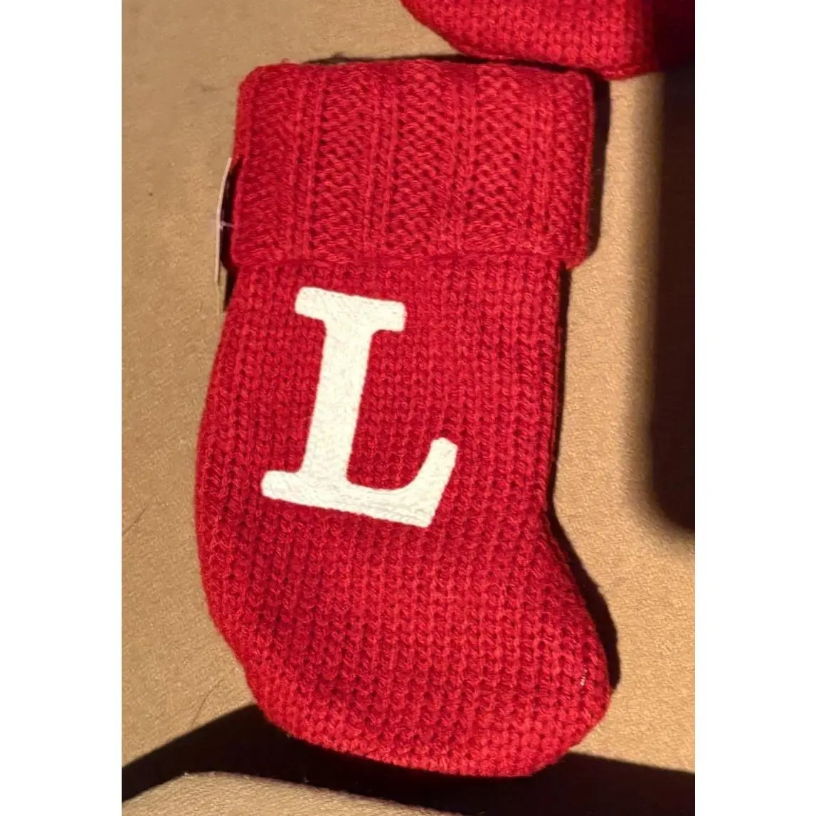 Wondershop Mini Knit Christmas Stocking – Letter L