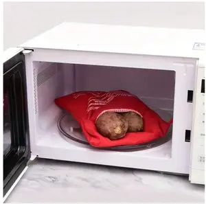 1pc, Potato Cooker Bag - Quick And Easy Microwave Potato Cooking Solution, Washable Baked Potato Microwave Cooking Quick Fast Cooker Bag, Hotel Kitchen Accessories