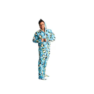 Penguins Adult Footed Onesie Pajamas