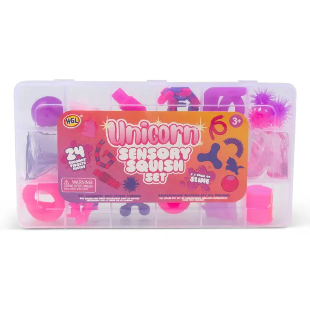 One for Fun Unicorn Sensory Squishy Slime Set, 24-Piece Fidget Toy Collection