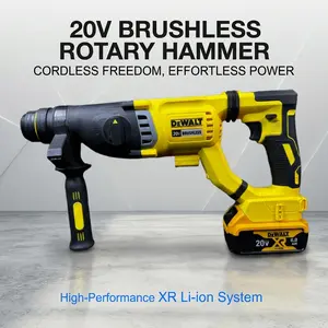 DeWALT M18 20V SDS Plus Rotary Hammer (263) - High-Impact Energy Hand Drill for Overhead Drilling, Light-Demolition in Confined Spaces