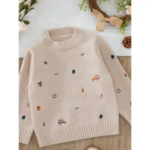 Korean Style Knitted Sweater Toddlers, Kids, Boys and Girls, Versatile Christmas Top Autumn and Winter