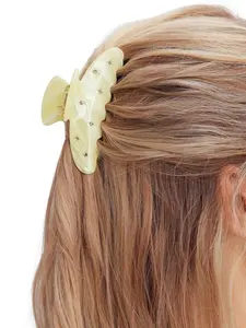 Elegant Acetate Rhinestone Hair Clip, Bohemian Simple Design, 10cm Large Hair Claw, Fashion Office Accessory, Perfect Gift for Women