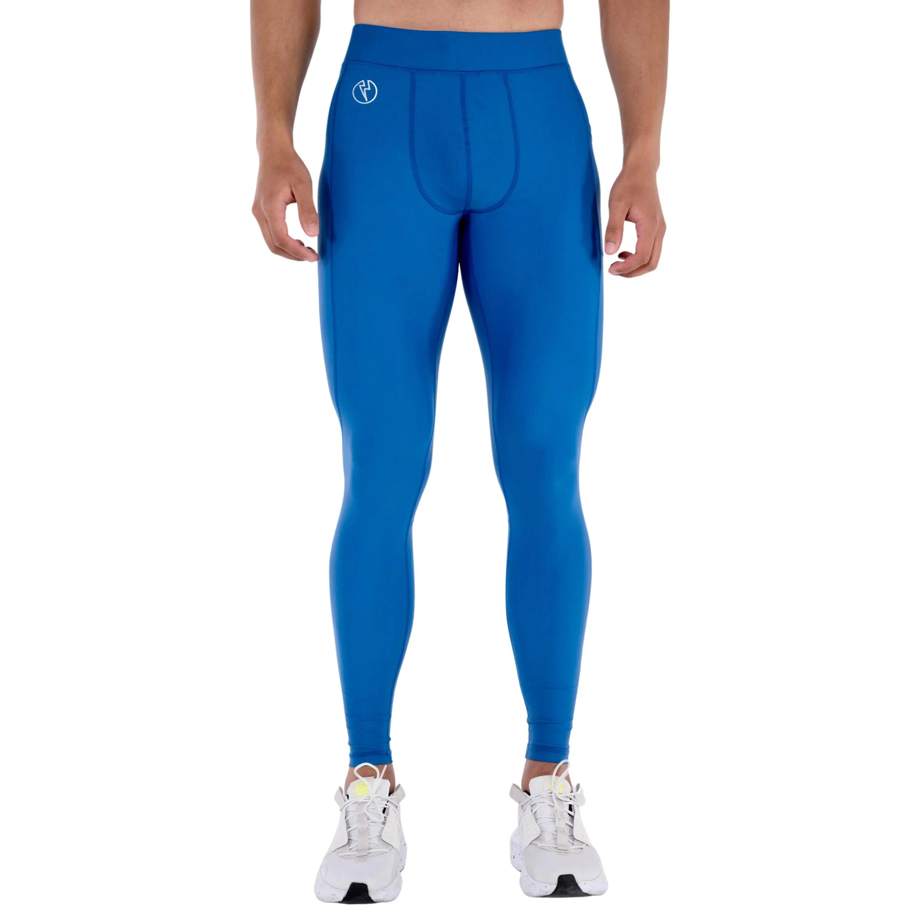 Kapow Meggings Admiral Blue Men’s Leggings Activewear with Removable Crotch Pad | Gym, Running, Cycling, Yoga & Festival