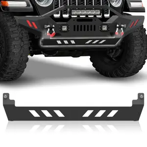 For Jeep JK Front Skid Plate Bumper Cover Compatible with 2007-2018 Jeep Wrangler JK JKU Unlimited (Not Fits Original Factory Bumpers)