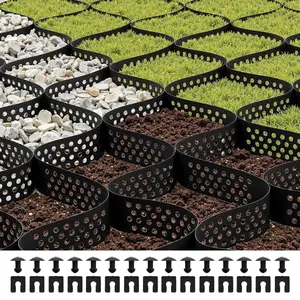 fathersdaygift VEVOR Gravel Grid, 3 Inch Depth, 17.06x 8.86 FT/ 5200x 2700 mm, 1880 LBS Per Sq ft Grass Ground Retainer, Permeable Geo Grids Driveway Stabilization, for Garden, Patio, Walkway, RV Parking Slopes
