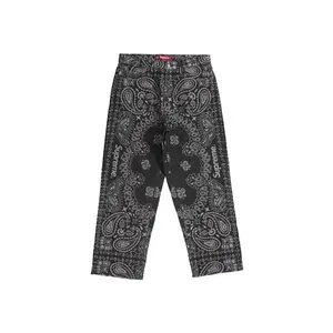 Supreme Bandana Jacquard Baggy Jean Black (men) by StockX