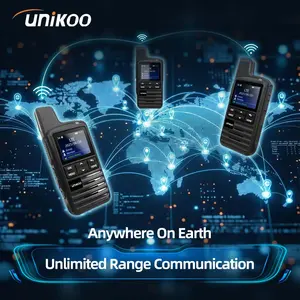 UNIKOO N300 Global POC Radio with 1 Year SIM Card 4G Network Walkie Talkie Long Range 2 Way Radio up to 5000KM for Hiking Camping Trucking 3000mAh Battery Clear Audio Device Electronic Gadgets Wireless