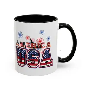 America USA Patriotic Flag Mug | Accent Coffee Mug 11oz