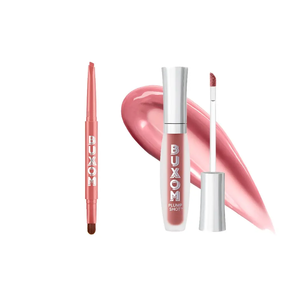 BUXOM Plump Shot Peptide Serum & Lip Liner Duo - Matte, Hyaluronic Acid, Moisturizing, Shimmer Lipgloss, Waterproof - Makeup Set BUXOM Plump Shot Peptide Serum & Lip Liner Duo - Matte, Hyaluronic Acid, Moisturizing, Shimmer Lipgloss, Waterproof - Makeup Set
