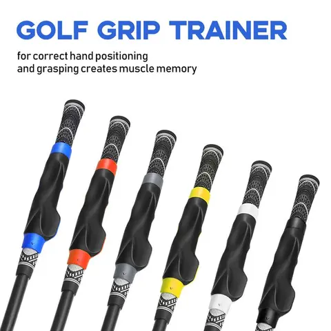 Cushion Grip Golf Training Equipment - Golf Practice Tool, Club & Grip Attachment for Correct Hand Positioning, Muscle Memory Building, All Clubs Compatible Adult Accessory
