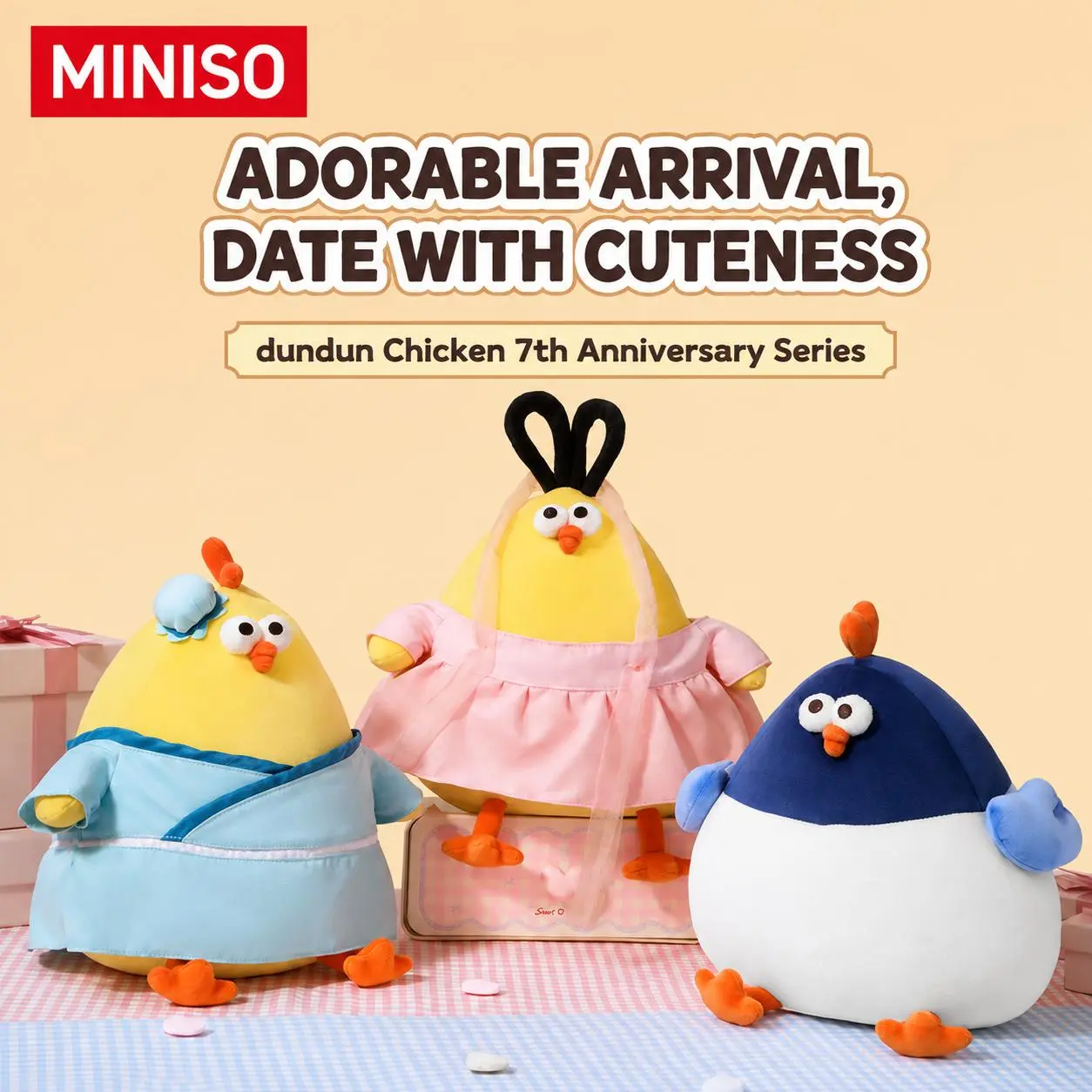 Dundun Chicken Qixi Festival Series Plush Toy Trending Romantic Kawaii Decor Sweet Holiday Gift For Young Adults & Plush Collectors