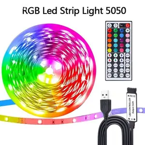 RGB LED Strip Light Remote Control, Bedroom Led Lights, Adjustable Brightness Decorative Lighting, Ideal for Bedroom Ceiling Party Venues