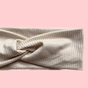 Cream Ribbed Headband