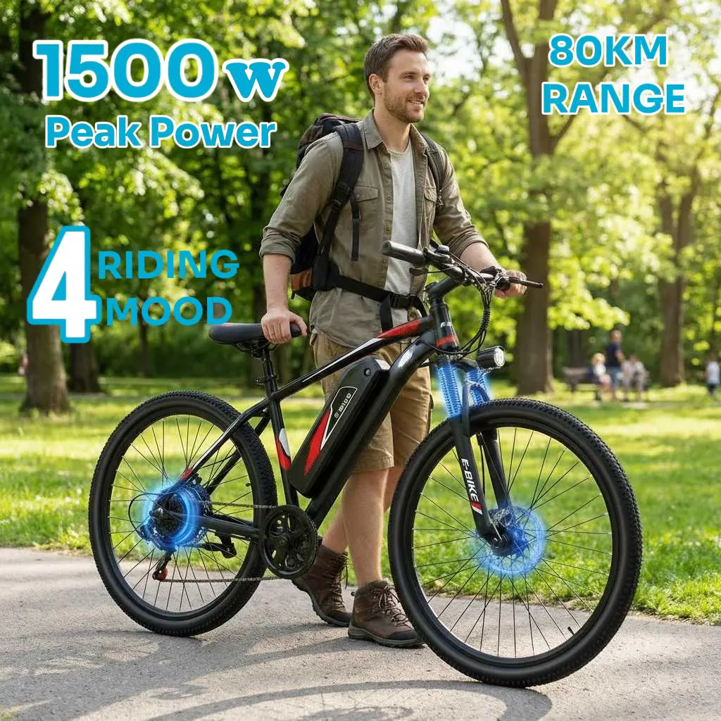 1500W Peak Ebike | Commuter & Off-Road Adventure | 25MPH | 40-60 Miles Range | UL2849 Certified | 26" Tires | 48V 12Ah Removable Battery | electric bike for adult | e bikes - TikTok Shop 1500W Peak Ebike | Commuter & Off-Road Adventure | 25MPH | 40-60 Miles Range | UL2849 Certified | 26" Tires | 48V 12Ah Removable Battery | electric bike for adult | e bikes - TikTok Shop