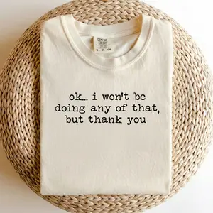 Women's MAPTEES Chic Short-Sleeve Oversized Top, Comfort Colors Shirt with Funny Sarcastic Quote Graphic, Snarky Meme Outfit Tee