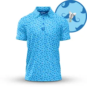 [SHIP FROM US] Mustache Ride Golf Polo Shirt – Funny Adult Humor Golf Shirt for Men, Weekend Golf Outfit, Novelty Gift