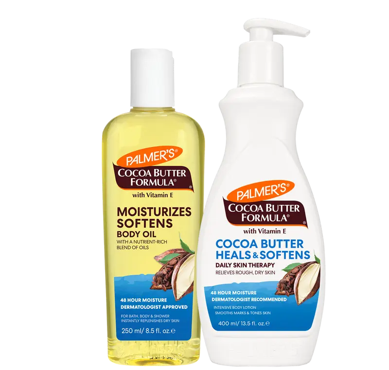 Palmer's Cocoa Butter Body Lotion and Body Oil Skin Care Bundle Moisturizing Body Care