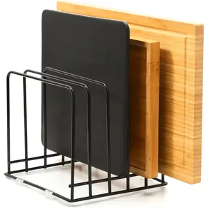 Cutting Board Organizer(1 Pc),Kitchen Cabinet Dividers for baking sheets,Bakeware Holder with 5 Slots,Space Saving,for used to Baking Tray and Chopping Storage Racks